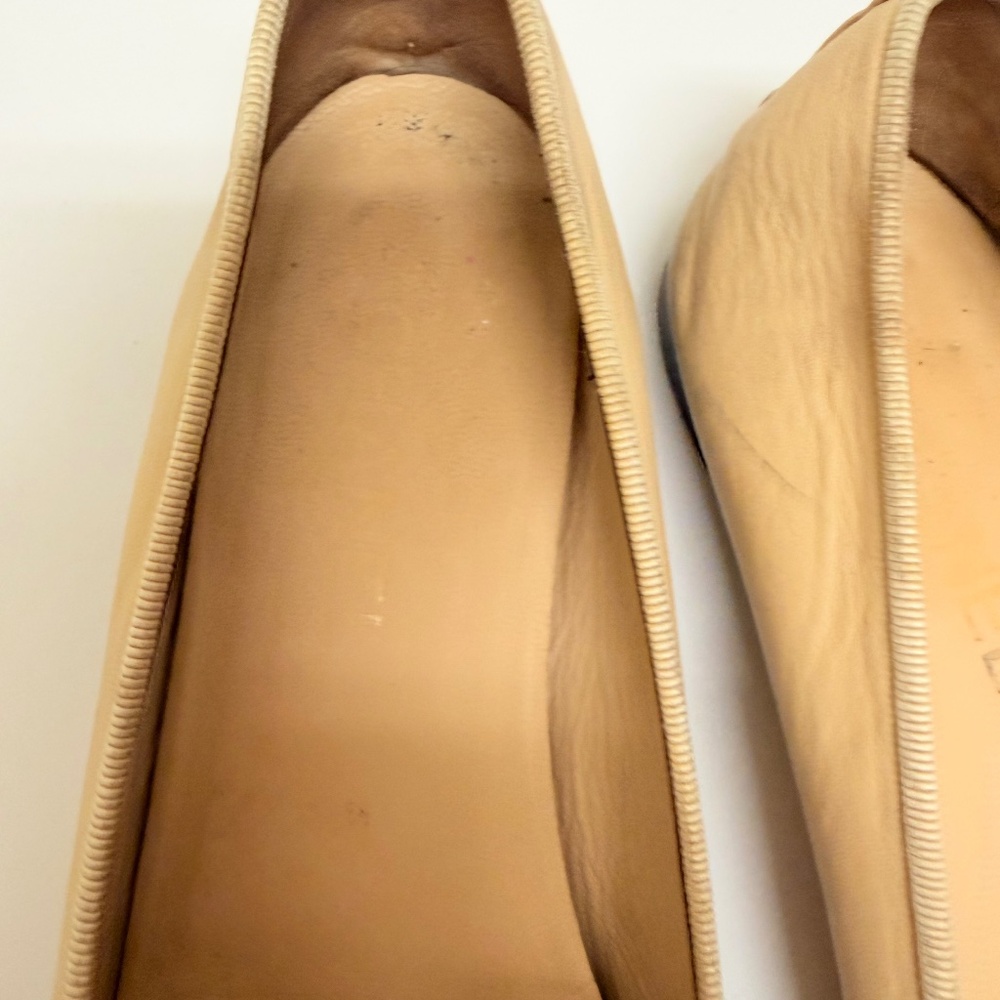 CHANEL BALLET FLATS 100% AUTHENTIC. Lambskin Beige & Black. - Picture 8 of 10
